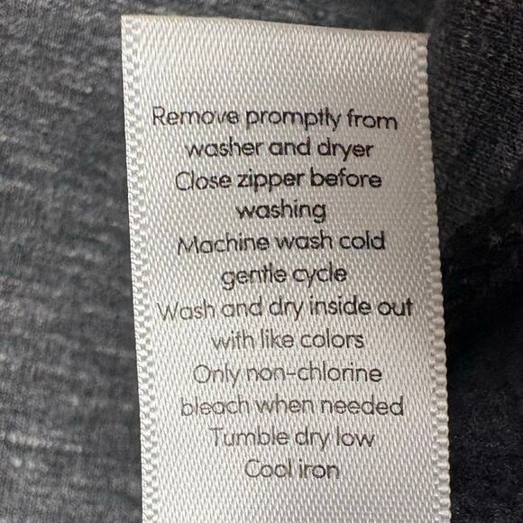 Athleta Victory Long Primaloft Hooded Jacket Full Up Down Zip Gray Black Small - Picture 6 of 11